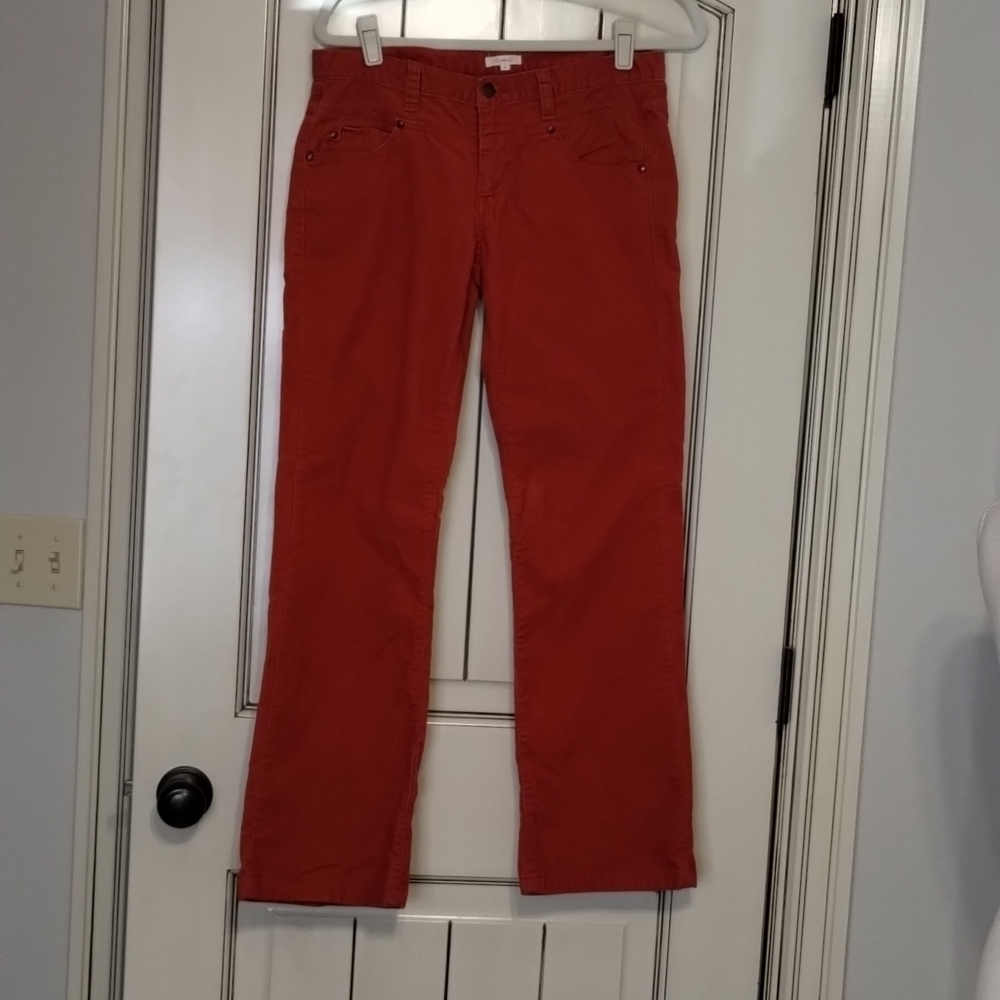 Idra corduroy bootcut pants orange size 28 low rise cotton stretch IDRA